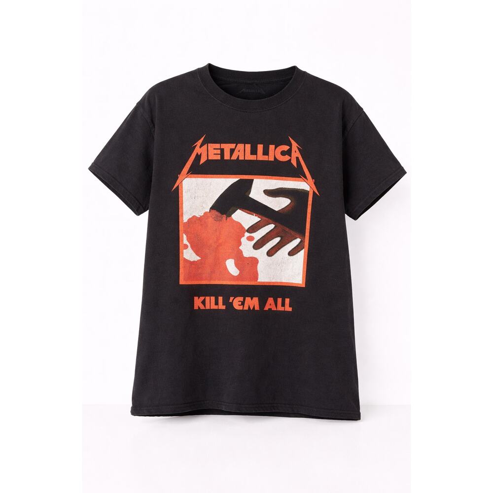 VTG Metallica T-shirt Womens Size M Y2K Grunge Rock Band Metal Punk Kill Em All